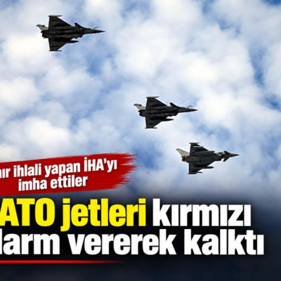 NATO jetleri kırmızı alarm vererek kalktı: Sınır ihlali yapan İHA'yı imha ettiler