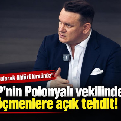 AP'nin Polonyalı vekilinden göçmenlere açık tehdit: Vurularak öldürülürsünüz