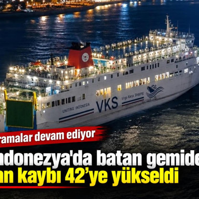 Endonezya'da batan gemide can kaybı 42’ye yükseldi