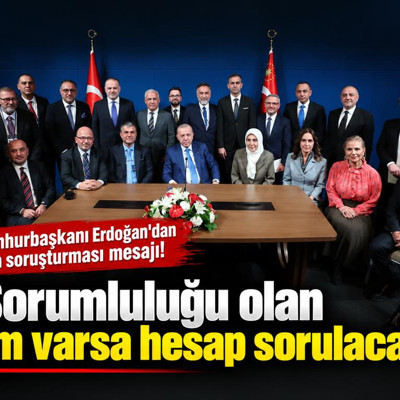 Cumhurbaşkanı Erdoğan'dan fon soruşturması mesajı! "Sorumluluğu olan kim varsa hesap sorulacak"