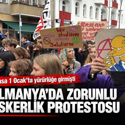 Almanya'da zorunlu askerlik protestosu