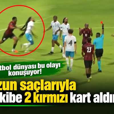 Futbol dünyası bu olayı konuşuyor! Uzun saçlarıyla rakibe 2 kırmızı kart aldırdı