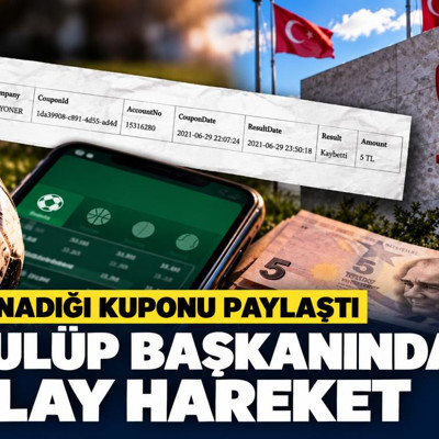 Kulüp başkanından olay hareket: Oynadığı kuponu paylaştı