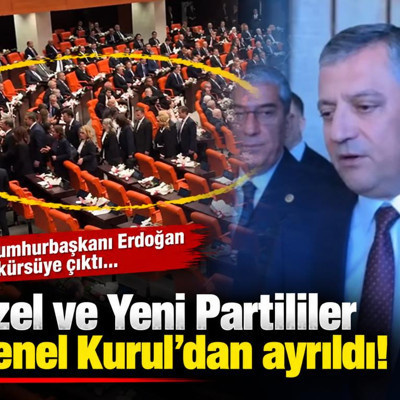 Cumhurbaşkanı Erdoğan kürsüye çıktı, Özel ve Yeni Partililer Genel Kurul’dan ayrıldı