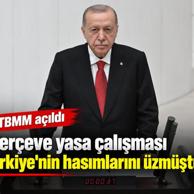 Cumhurbaşkanı Erdoğan: Çerçeve yasa çalışması Türkiye'nin hasımlarını üzmüştür