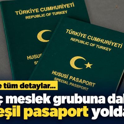 Üç meslek grubuna daha yeşil pasaport yolda