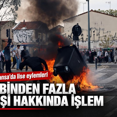 Fransa'da lise eylemleri: 5 binden fazla kişi hakkında işlem