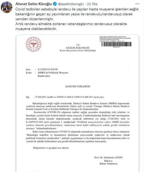 Kamuda randevusuz hasta kabulü başladı - Resim : 1