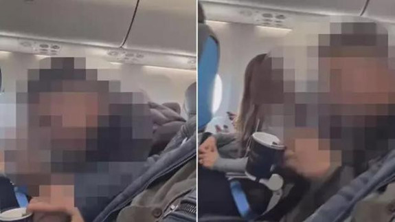 Fenomen rezaleti! Uçakta sigara içti, sanal medyasından paylaştı