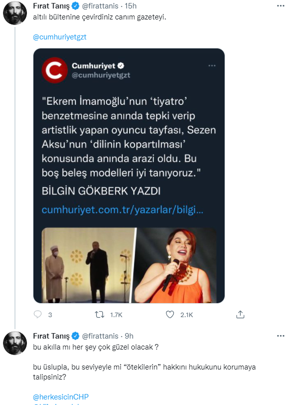 Cüneyt Özdemir'den Fırat Tanış'a Sert Sözler - Resim : 1