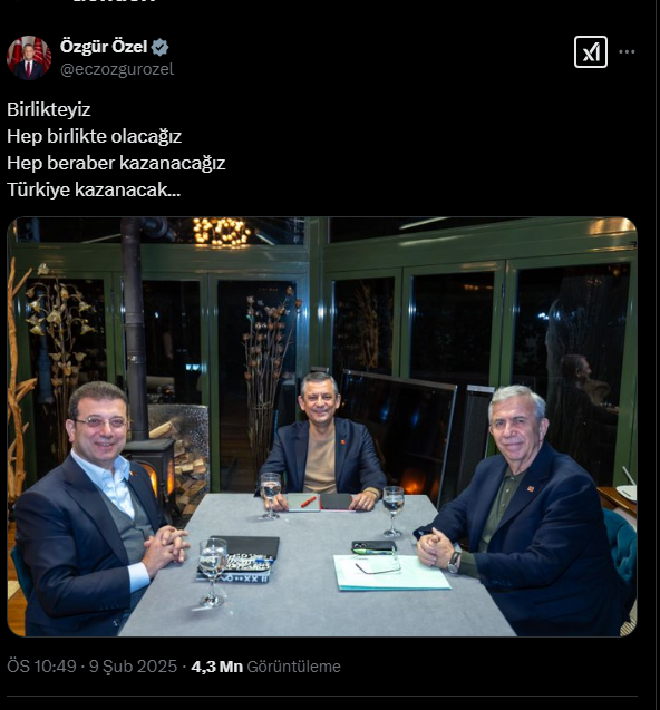 Ankara’da üçlü zirve: Özel, İmamoğlu ve Yavaş ile bir araya geldi: Birlikteyiz, hep birlikte olacağız, hep beraber kazanacağız - Resim : 2