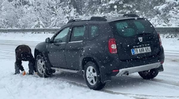 Karabük'te kar yağışı etkili oldu - Resim: 4
