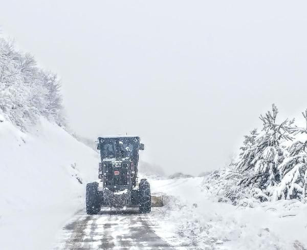 Karadeniz'de kar nedeniyle 71 köy yolu kapandı - Resim: 1