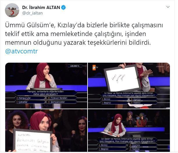 Kızılay'dan Ümmü Gülsüm'e iş teklifi - Resim : 1