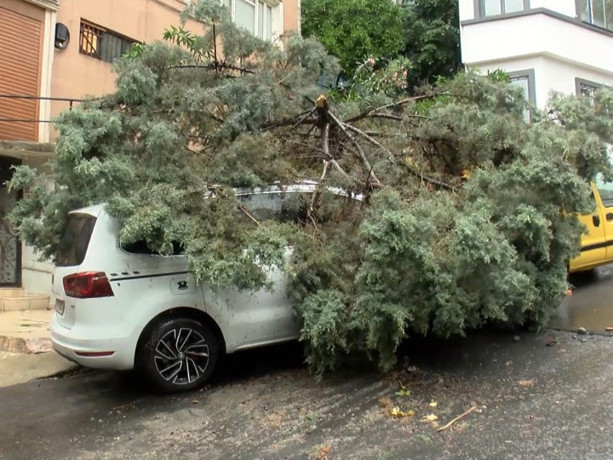 İstanbul’u ‘süper hücre’ vurdu: Yollar göle döndü, ağaçlar devrildi