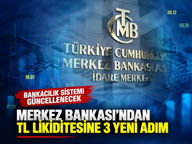 Merkez Bankası'ndan TL likiditesine 3 yeni adım: Bankacılık sistemi güncellenecek