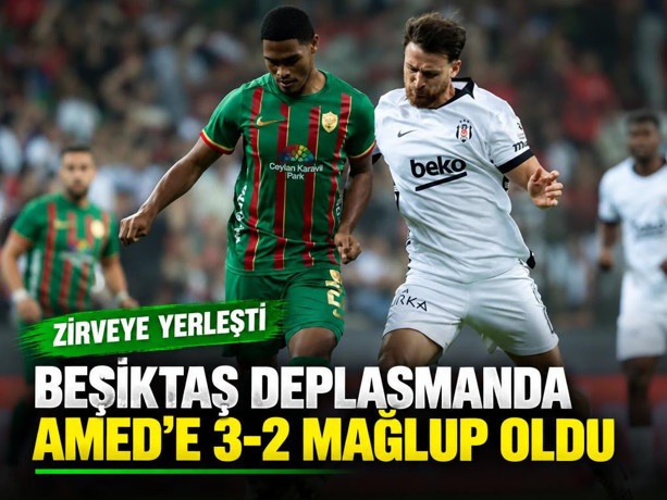 Beşiktaş deplasmanda Amed’e 3-2 mağlup oldu