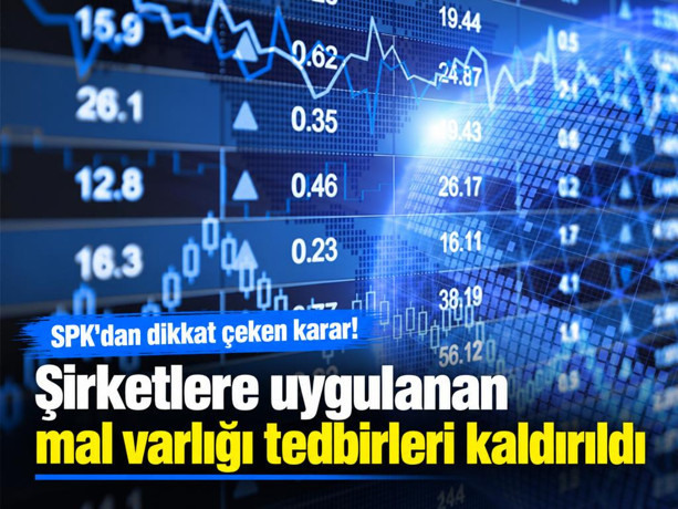 SPK'dan son dakika kararı: Şirketlere uygulanan mal varlığı tedbirleri kaldırıldı