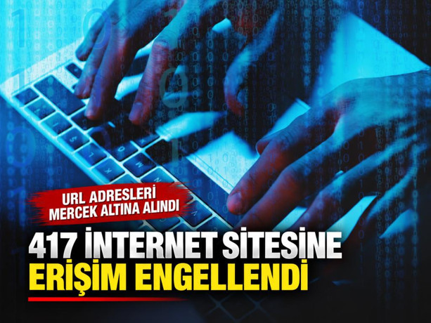 Yasa dışı faaliyet gösteren 417 internet sitesine erişim engellendi