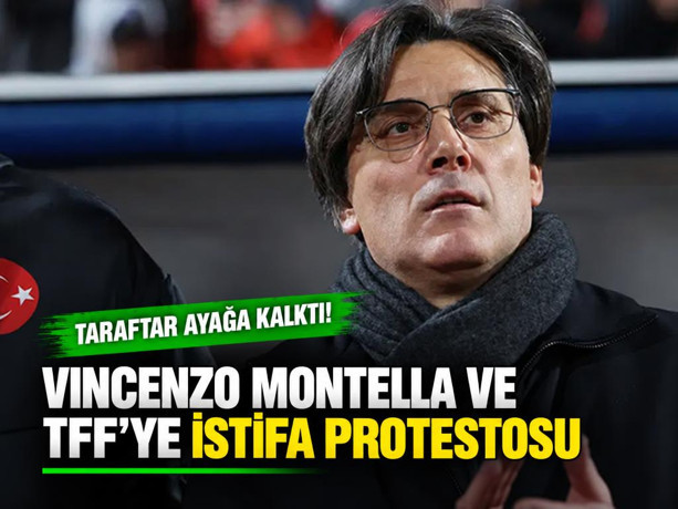 Vincenzo Montella ve TFF'ye istifa protestosu
