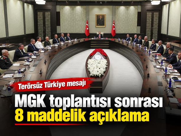MGK toplantısı sonrası 8 maddelik açıklama