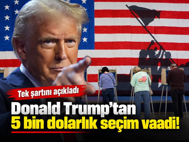 Donald Trump'tan 5 bin dolarlık seçim vaadi! Tek şartını açıkladı