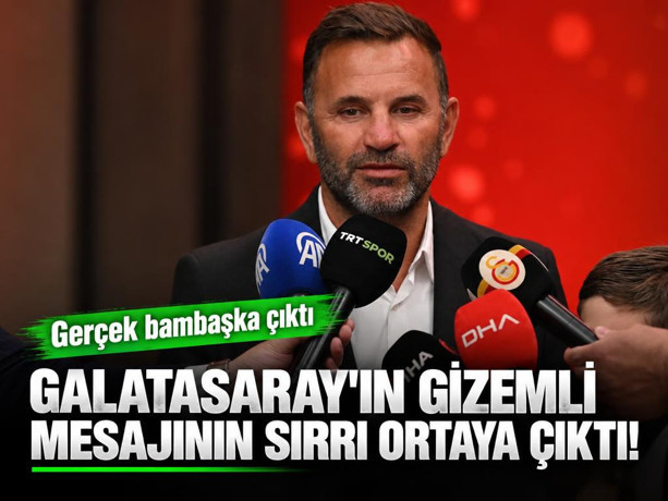 Galatasaray'ın gizemli mesajının sırrı ortaya çıktı! Okan Buruk da rol aldı