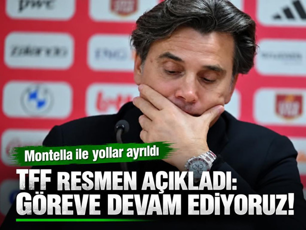 TFF resmen açıkladı: Göreve devam ediyoruz! Montella ile yollar ayrıldı