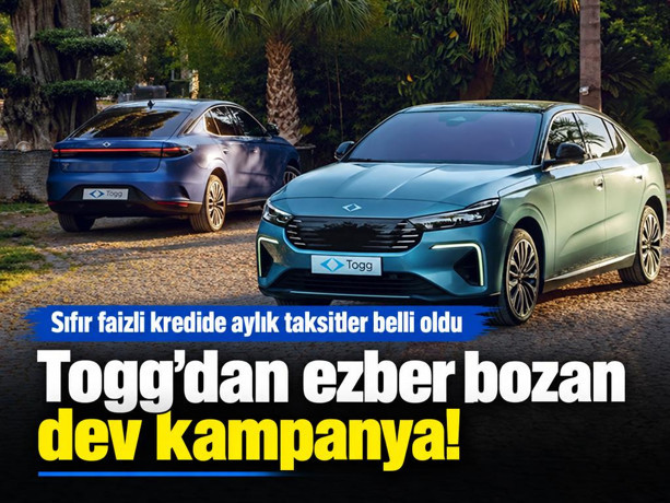 Togg’dan ezber bozan dev kampanya! Sıfır faizli kredide aylık taksitler belli oldu: İşte ödeme planı