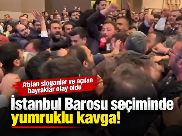İstanbul Barosu seçiminde yumruklu kavga!