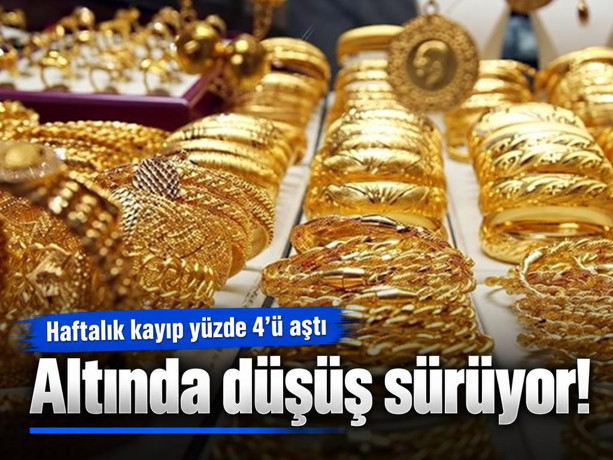 Altında düşüş sürüyor! Haftalık kayıp yüzde 4’ü aştı