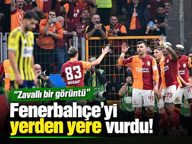 Galatasaray derbisi sonrası Fenerbahçe'yi yerden yere vurdu! "Zavallı bir görüntü"