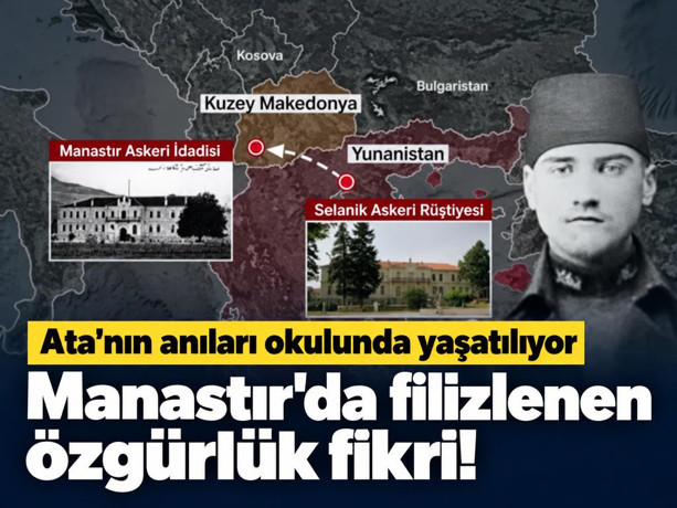 Manastır'da filizlenen özgürlük fikri! Ata'nın anıları okulunda yaşatılıyor