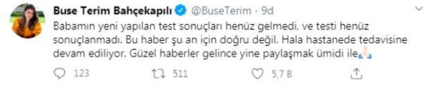 Fatih Terim'in kızı Buse Terim: Babamın yeni yapılan test sonuçları henüz gelmedi - Resim : 2