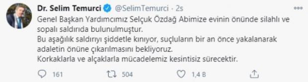 Selçuk Özdağ'dan evinin önündeki saldırı sonrası ilk açıklama: Beş kişiydiler, ikisi sopalarla vururken biri silah tutuyordu - Resim : 1