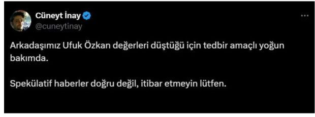 Ufuk Özkan'a ne oldu? Sağlık durumuyla ilgili yeni açıklama - Resim : 2
