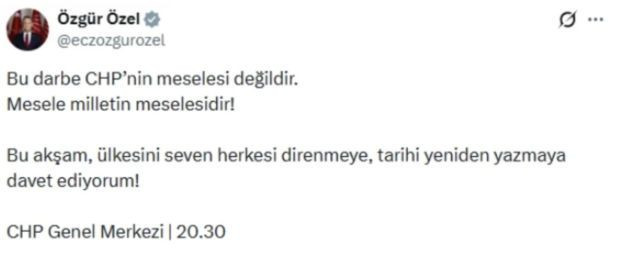 Özgür Özel: Ülkesini seven herkesi direnmeye davet ediyorum - Resim : 2