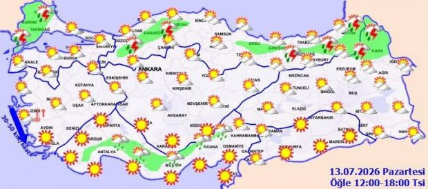 Meteoroloji'den yeni harita: Sağanak ve kavurucu sıcaklar aynı anda geliyor - Resim : 2