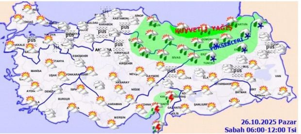 Meteorolojiden uyarı: Kuvvetli sağanak, sel, heyelan, kar... - Resim : 1