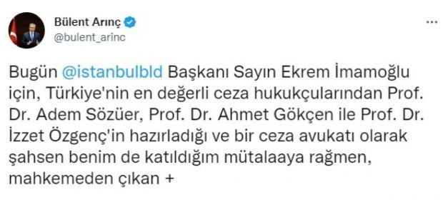 Bülent Arınç İmamoğlu kararını yorumladı - Resim : 1