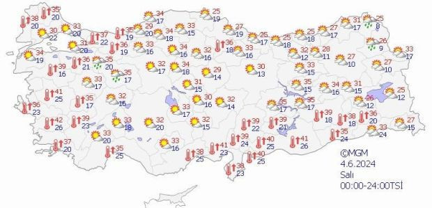 Harita paylaşıldı: Meteoroloji'den hava durumu raporu - Resim : 3