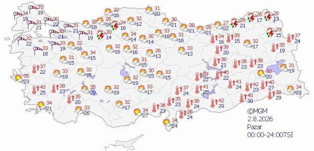 Meteoroloji yeni harita yayımladı: &Uuml;&ccedil; b&ouml;lge i&ccedil;in uyarı - Resim : 1