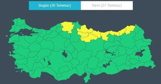 Meteoroloji 9 il için sarı kodlu uyarı verdi: Pazar planı yapanlar dikkat! - Resim : 1