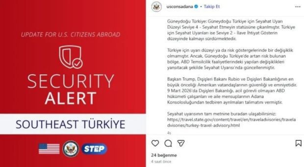 ABD'den Adana'daki personeli i&ccedil;in tahliye kararı - Resim : 1