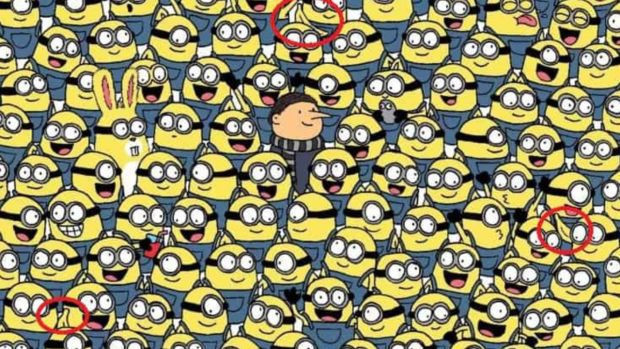 Minionların arasındaki 3 gizli muzun hepsini bulan çıkmadı! 15 saniyede IQ’nuzu ispatlamalısınız. - Resim : 2