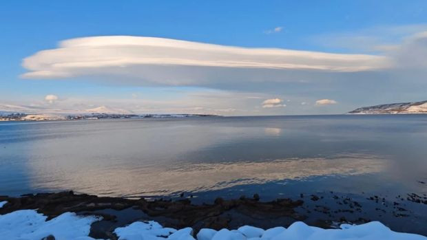 Bitlis semalarında nadir doğa olayı: Mercek bulutu - Resim : 1