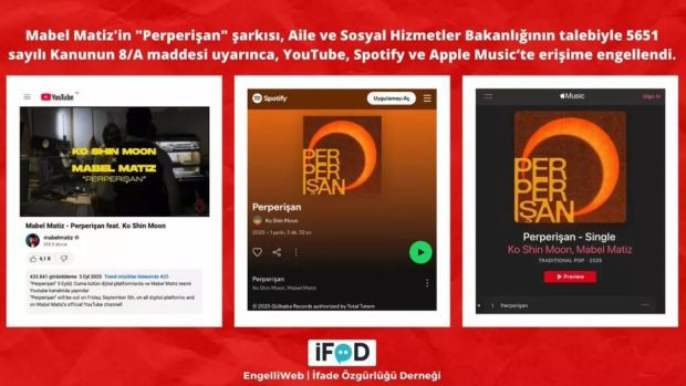 Mabel Matiz'in yeni şarkısı Perperişan'a erişim engeli getirildi! 'Şaşkınlıkla izliyorum' - Resim : 1