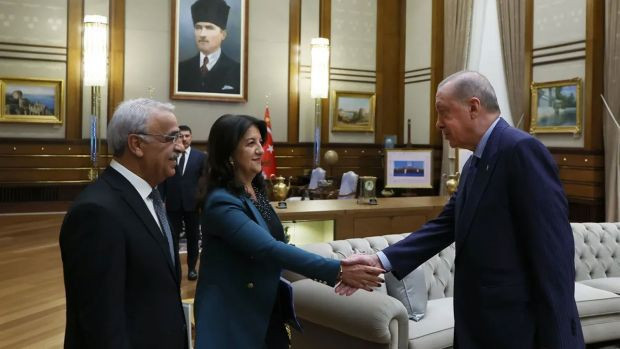 Cumhurbaşkanı Erdoğan, DEM Parti heyetini Beştepe'de kabul etti - Resim : 2