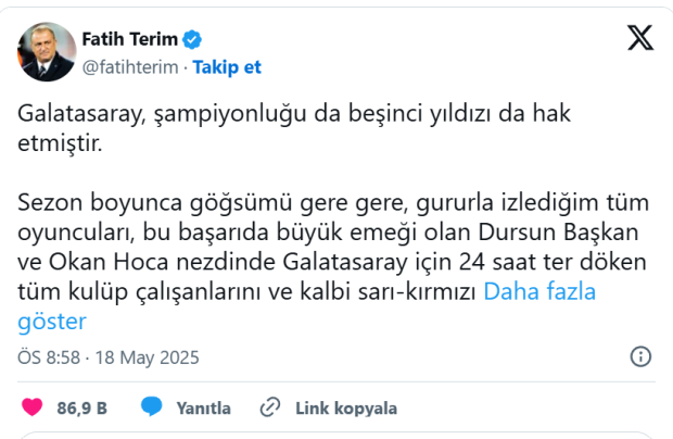 Fatih Terim: Göğsümü gere gere izledim - Resim : 1