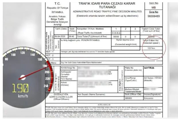 Trafikte g&ouml;r&uuml;lmemiş hız cezası! Formula 1 ve yolcu u&ccedil;ağından bile s&uuml;ratli &ccedil;ıktı - Resim : 1